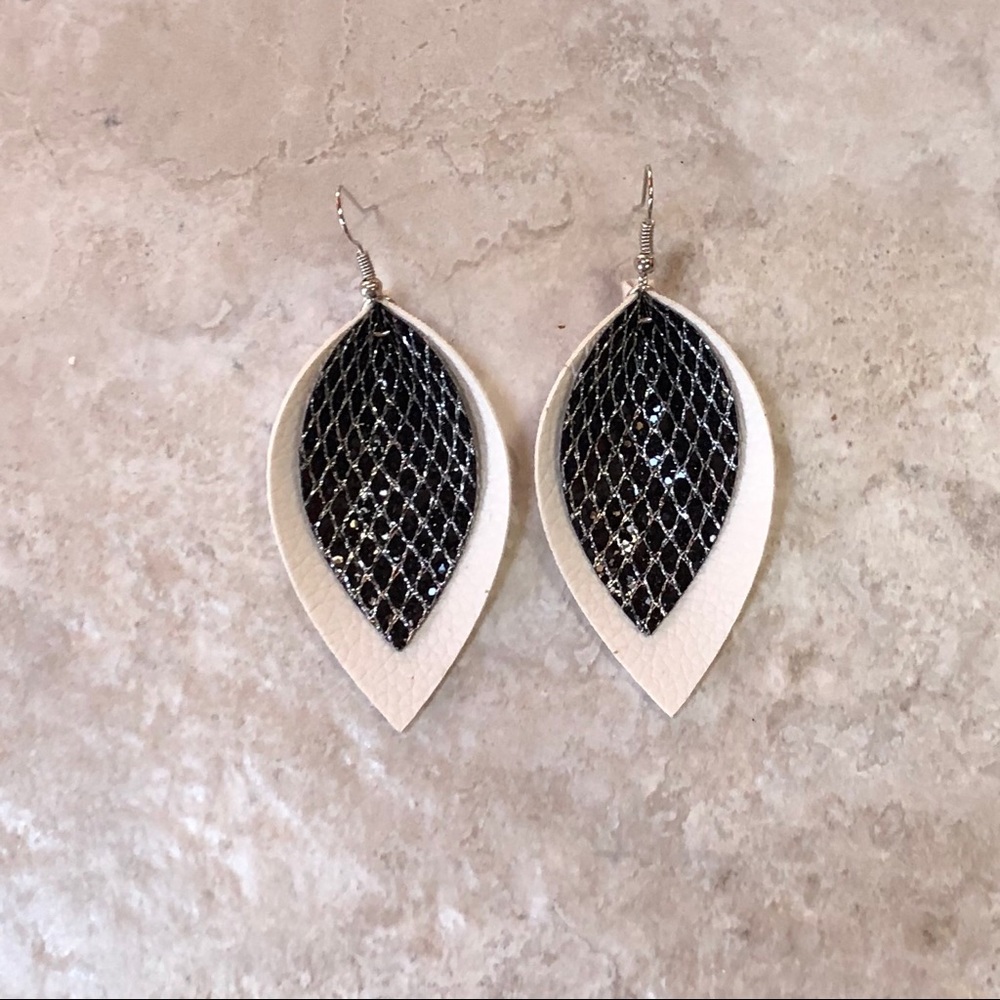 2.5” Handmade Faux Leather Earrings